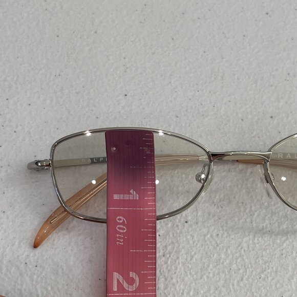 Vintage Y2K Ralph Lauren Silver Glasses 135 Brown Tinted Oval Lens Unisex - Picture 10 of 10